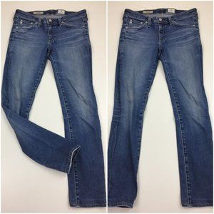 AG ADRIANO GOLDSCHMIED Med/Light Wash The Stilt Cigarette Leg Jeans